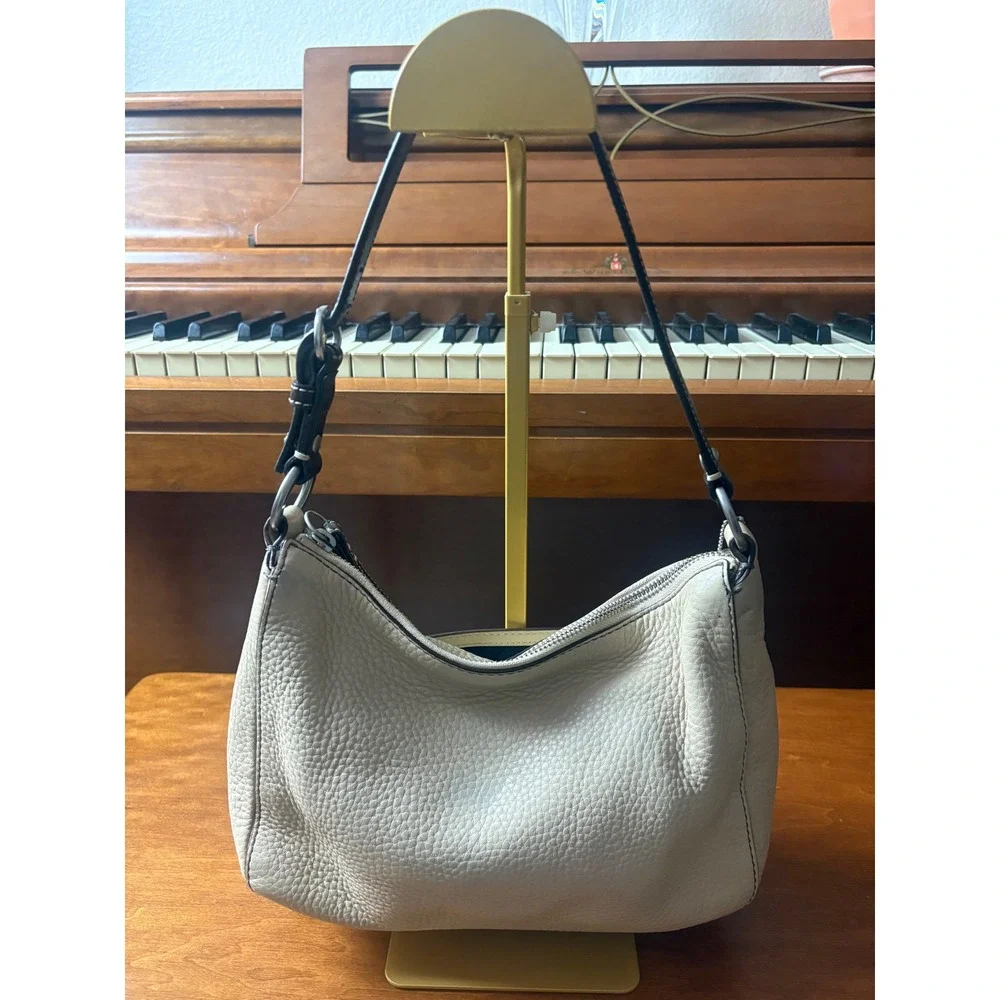 Coach Ergo Hobo Shoulder Bag Cream Pebbled Leather F10890‎ Vintage Unisex
